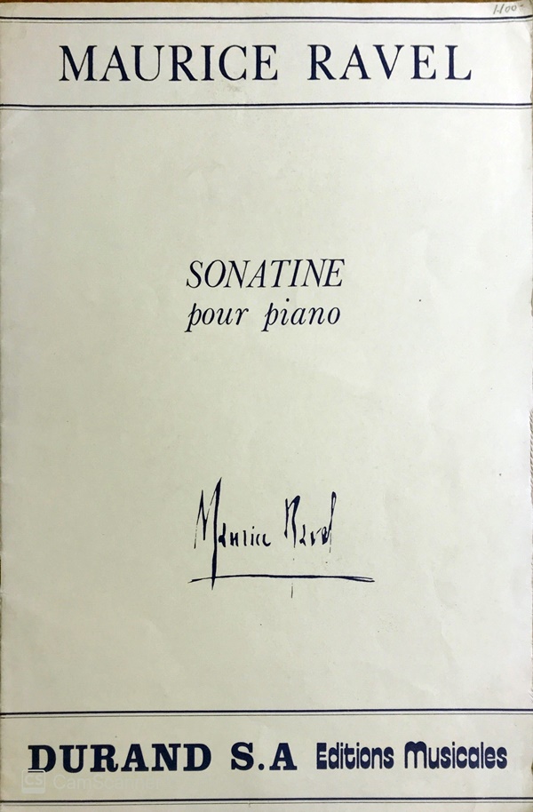 ラヴェル ソナチネ 輸入楽譜 Maurice Ravel Sonatine pour piano デュラン社 Durand ピアノ・ソロ Modere  Mouv de Menuet Anime 洋書